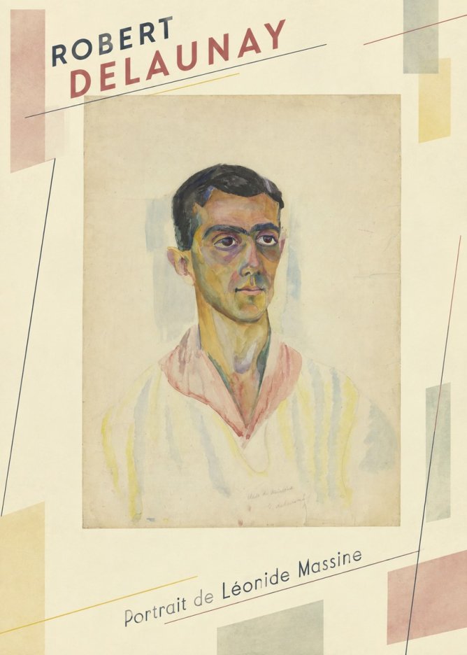 Robert Delaunay Portrait De Léonide Massine No3 - Juliste