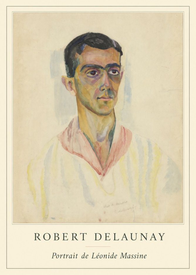 Robert Delaunay Portrait De Léonide Massine No4 - Juliste