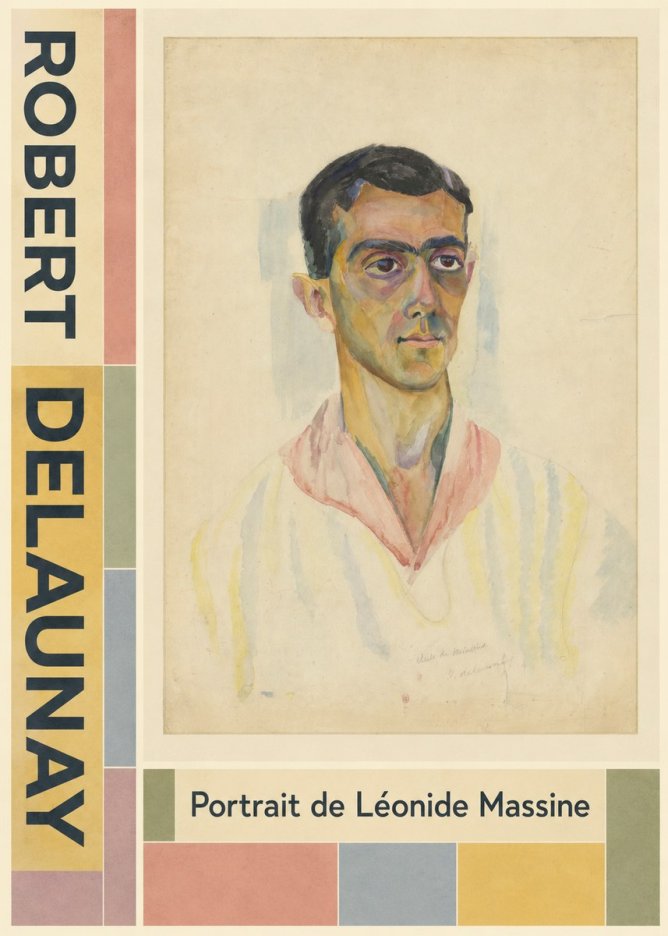 Robert Delaunay Portrait De Léonide Massine No5 - Juliste