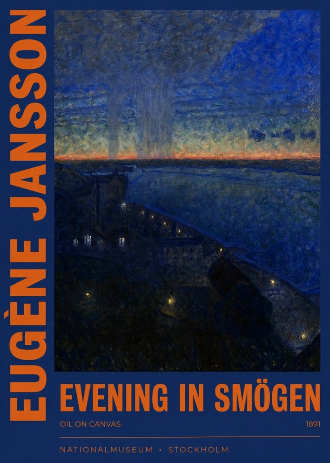 Eugène Jansson Evening in Smögen No2 - Juliste