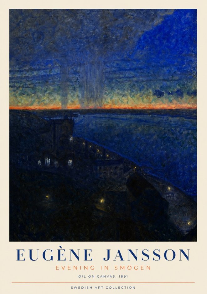 Eugène Jansson Evening in Smögen No3 - Juliste