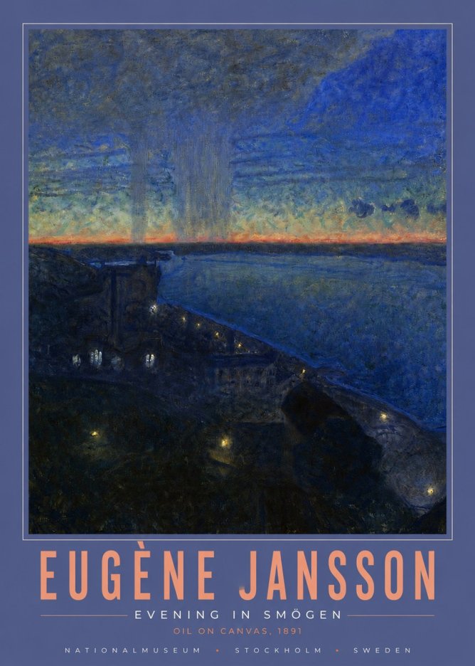 Eugène Jansson Evening in Smögen No4 - Juliste