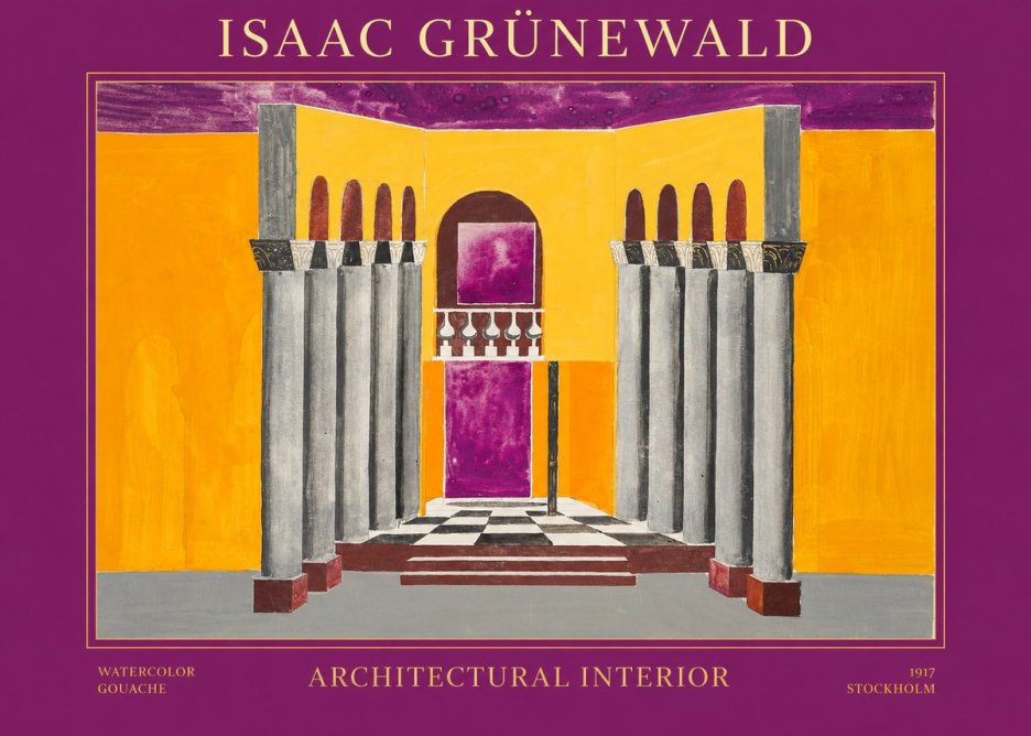 Isaac Grünewald Architectural Interior No1 - Juliste