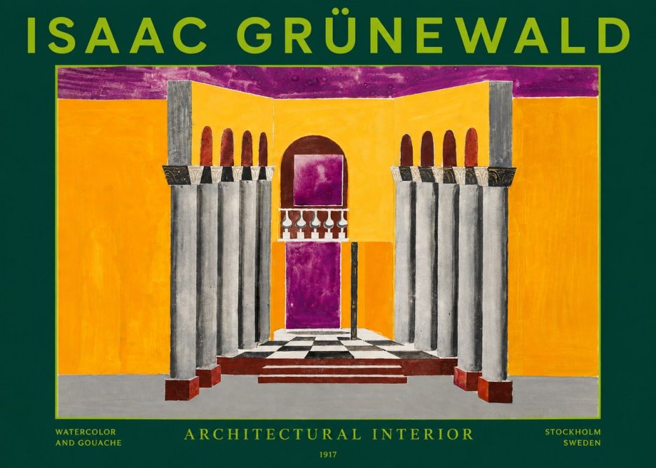 Isaac Grünewald Architectural Interior No3 - Juliste