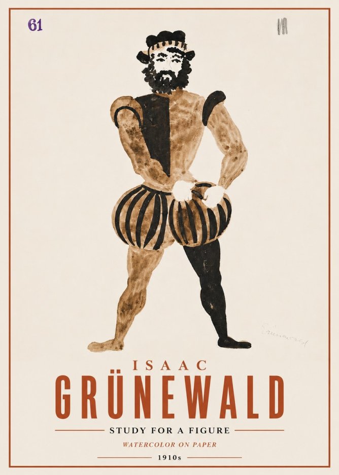 Isaac Grünewald Study for a Figure No6 - Juliste