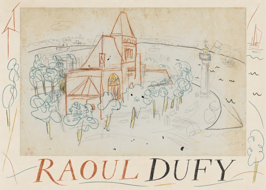 Raoul Dufy Coastal Church and Lighthouse No2 - Juliste