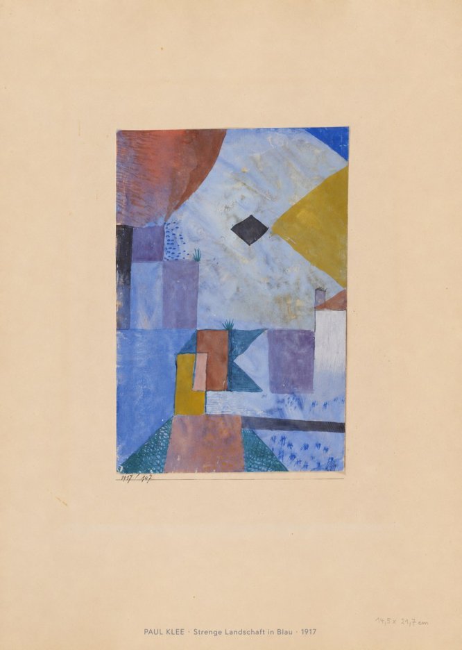 Paul Klee Strenge Landschaft in Blau No5 - Juliste