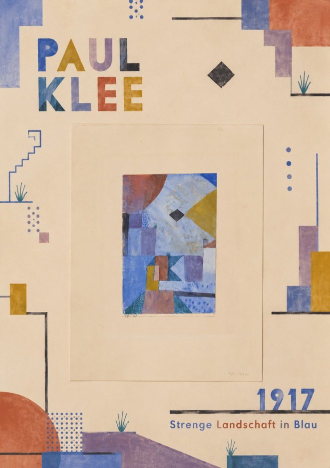 Paul Klee Strenge Landschaft in Blau No6 - Juliste
