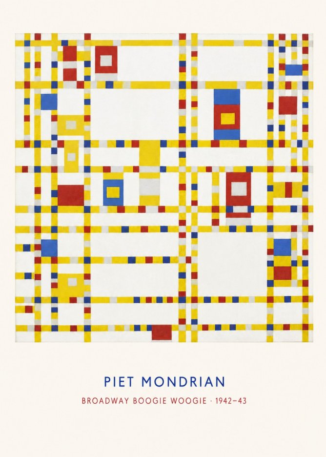 Piet Mondrian Broadway Boogie Woogie No6 - Juliste