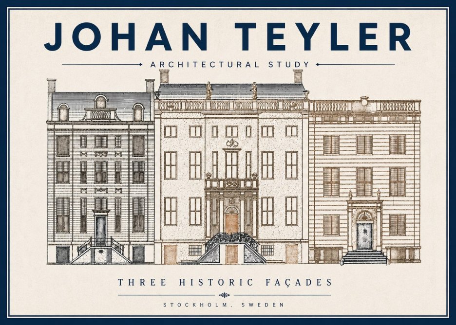 Johan Teyler Architectural Study - Three Historic Façades No4 - Juliste