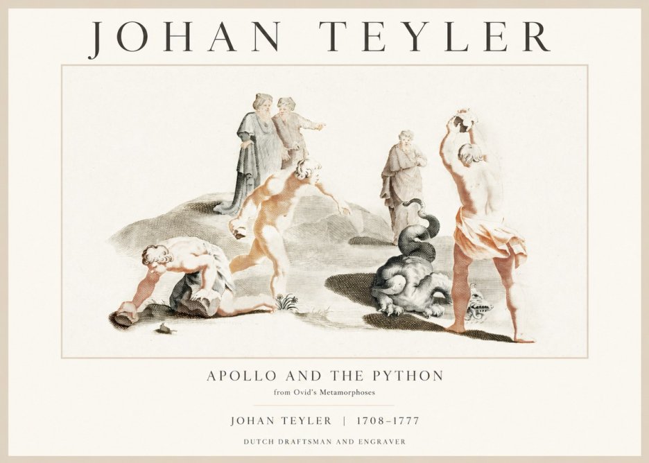 Johan Teyler Apollo and the Python No1 - Juliste