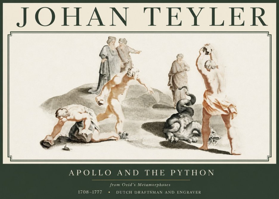 Johan Teyler Apollo and the Python No3 - Juliste