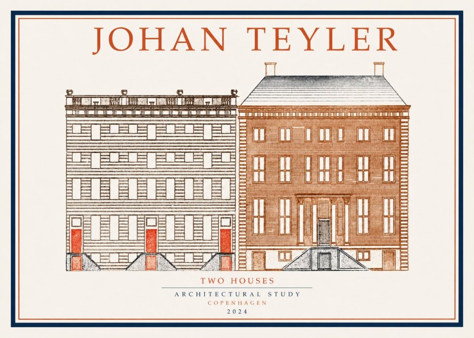 Johan Teyler Two Houses No1 - Juliste