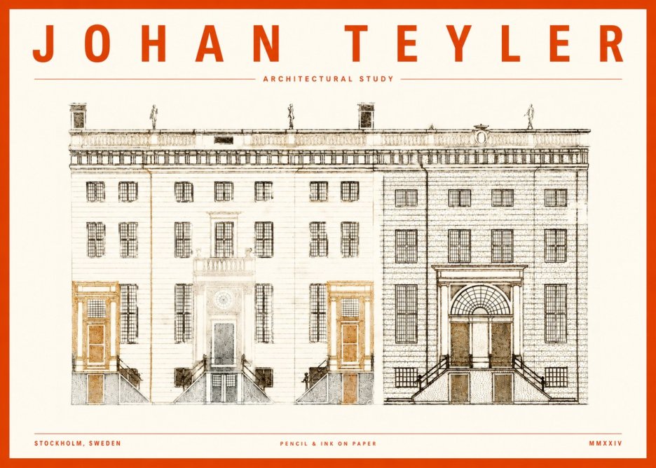 Johan Teyler Elevation Study No2 - Juliste