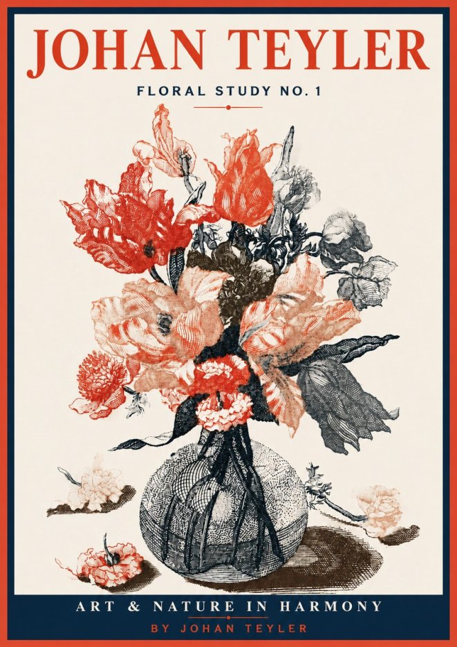 Johan Teyler Botanical Study No. 1 No4 - Juliste