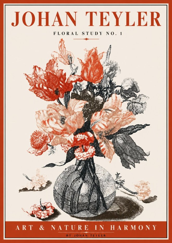 Johan Teyler Botanical Study No. 1 No6 - Juliste