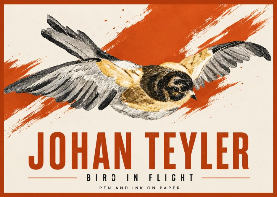 Johan Teyler Bird in Flight I No5 - Juliste