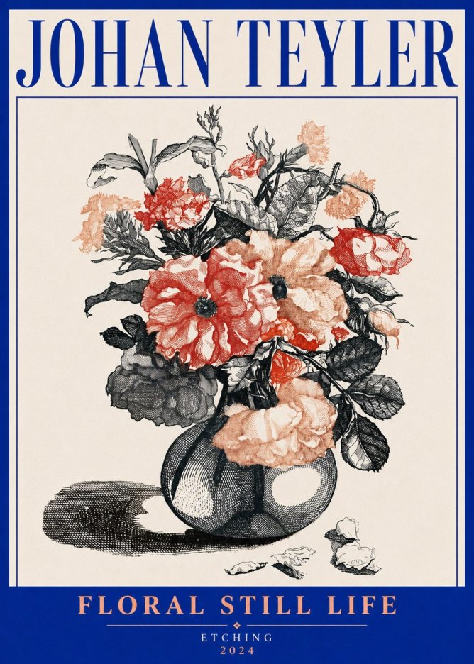 Johan Teyler Floral Still Life I No5 - Juliste
