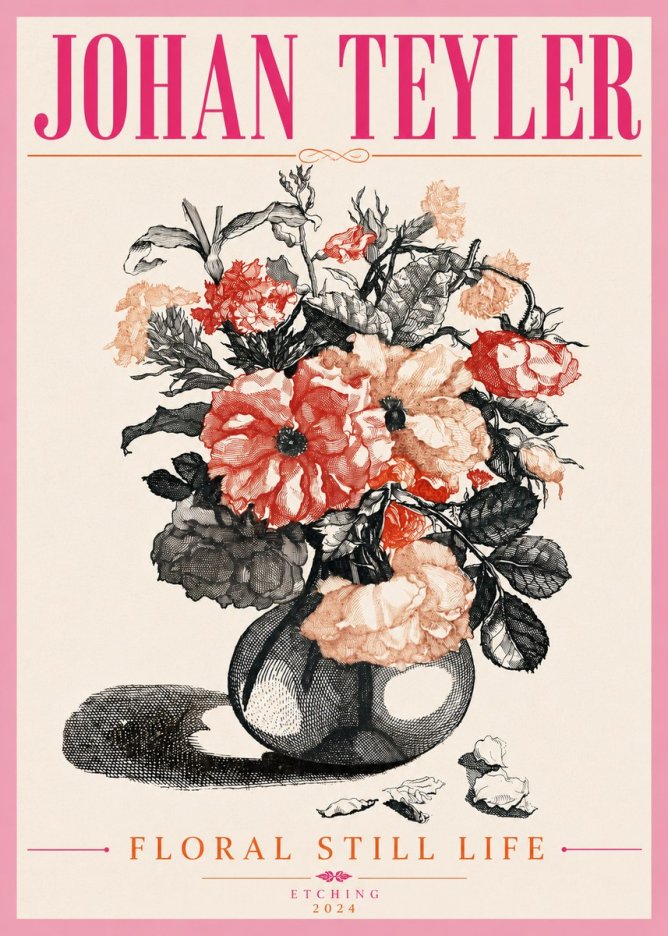 Johan Teyler Floral Still Life I No6 - Juliste