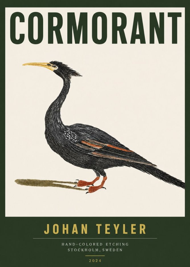 Johan Teyler Cormorant No3 - Juliste