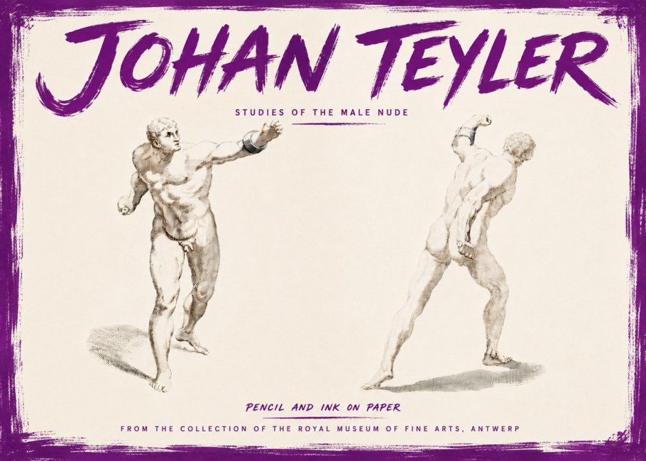 Johan Teyler Studies of the Male Nude No5 - Juliste