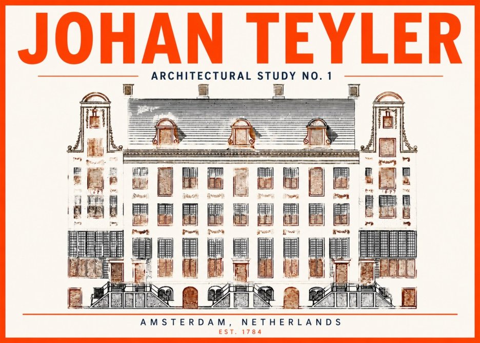 Johan Teyler Architectural Study No. 1 I No3 - Juliste