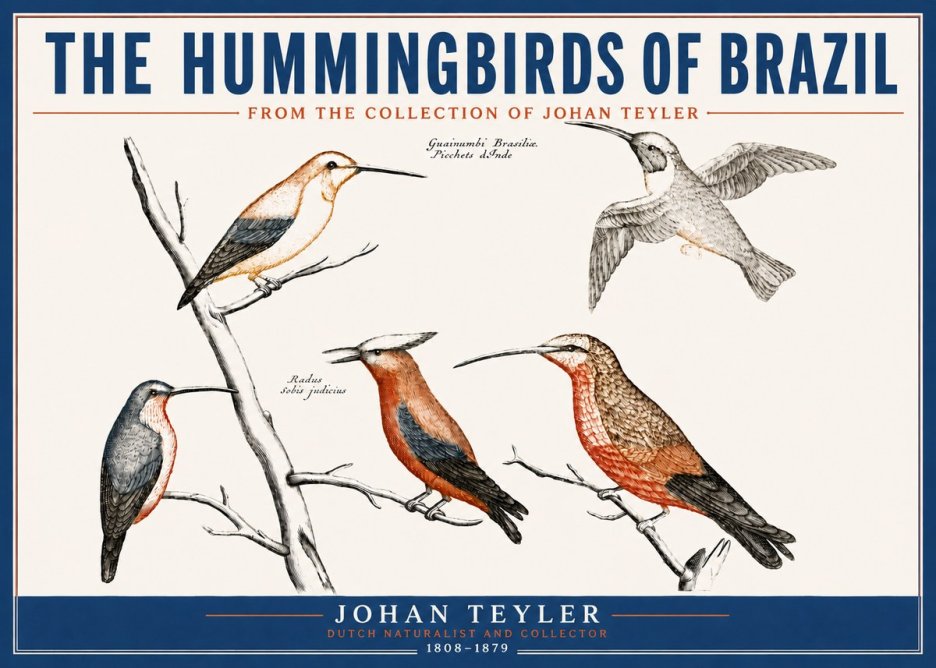 Johan Teyler The Hummingbirds of Brazil from the Collection of Johan Teyler No4 - Juliste
