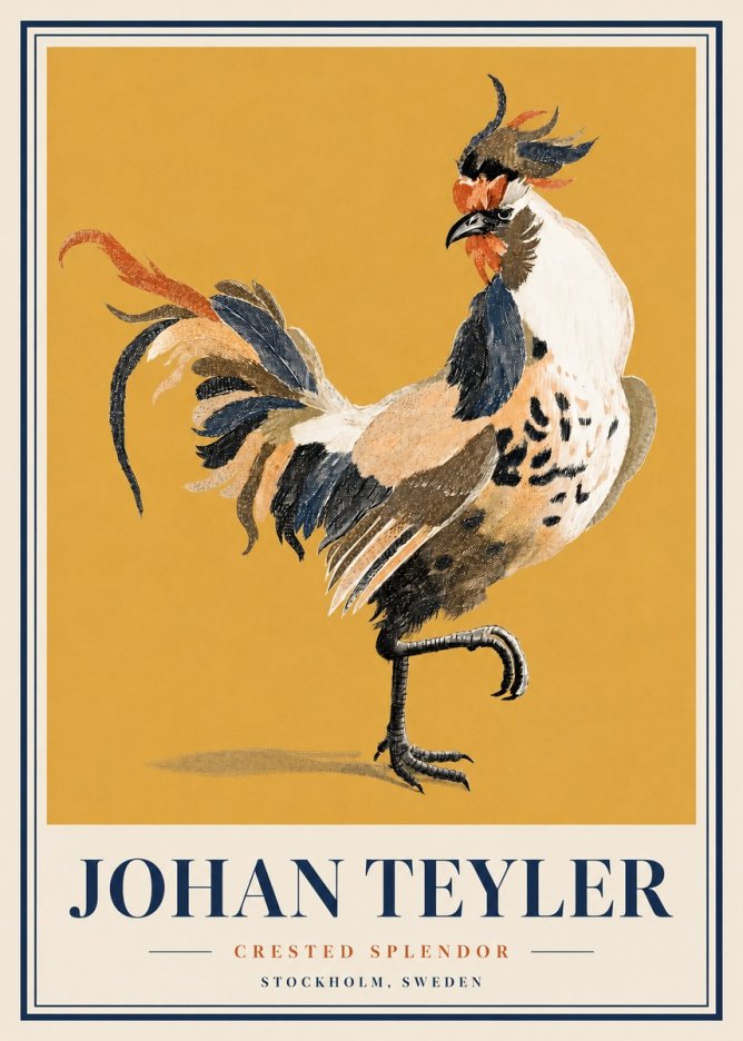 Johan Teyler Crested Splendor No3 - Juliste