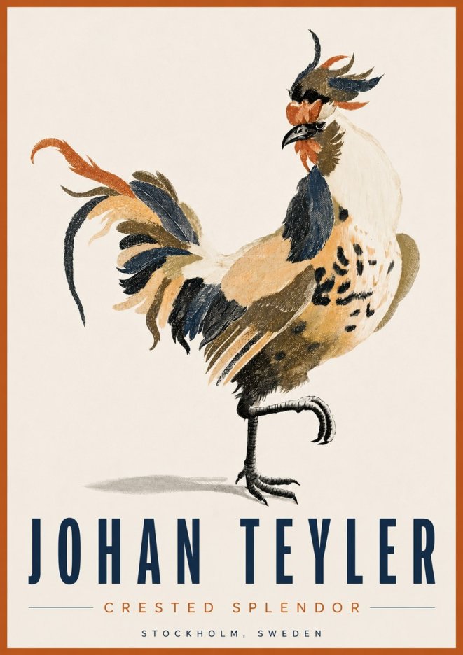 Johan Teyler Crested Splendor No4 - Juliste