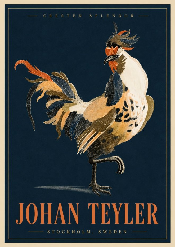 Johan Teyler Crested Splendor No5 - Juliste