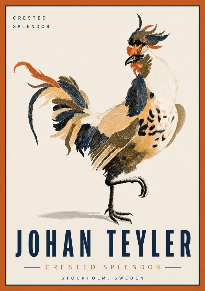 Johan Teyler Crested Splendor No6 - Juliste