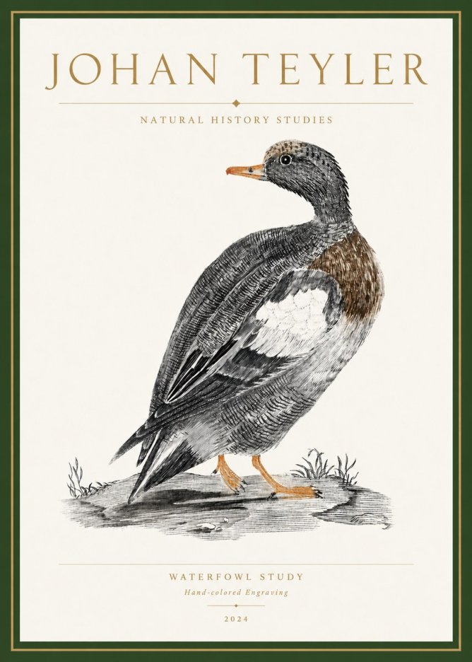 Johan Teyler Waterfowl Study No3 - Juliste