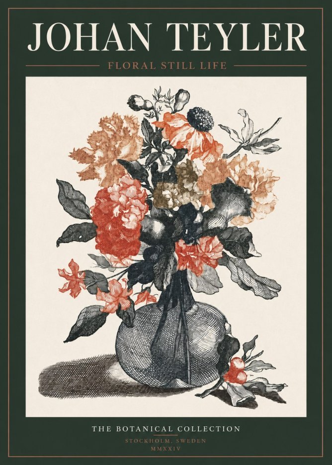 Johan Teyler Floral Still Life II No3 - Juliste