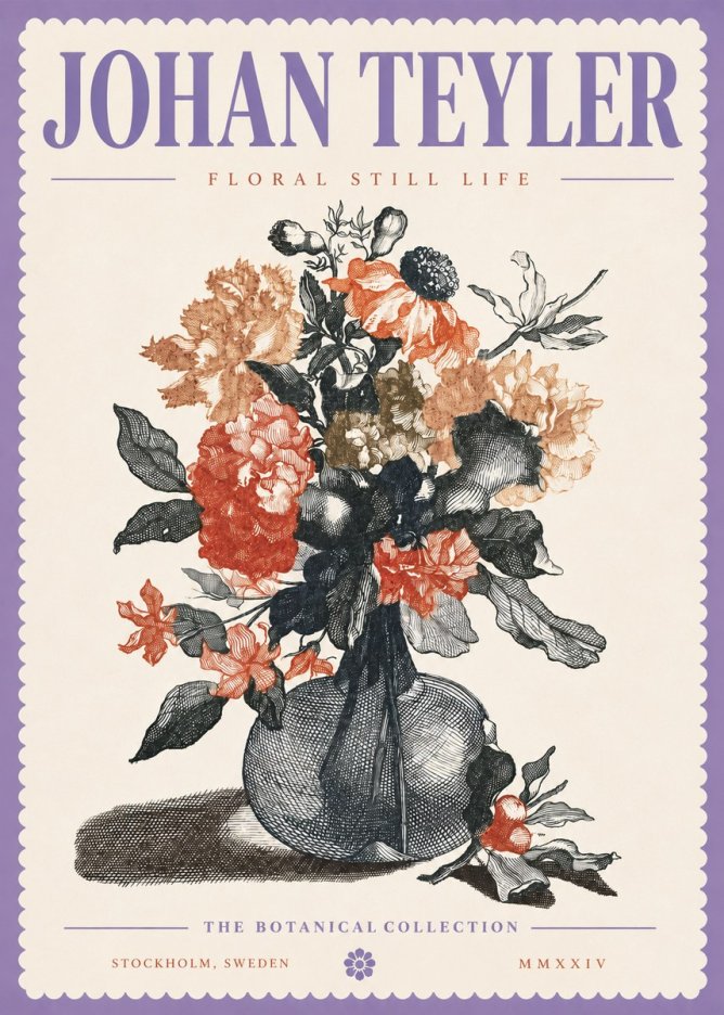 Johan Teyler Floral Still Life II No4 - Juliste