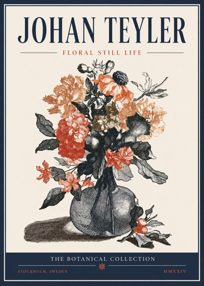 Johan Teyler Floral Still Life II No5 - Juliste