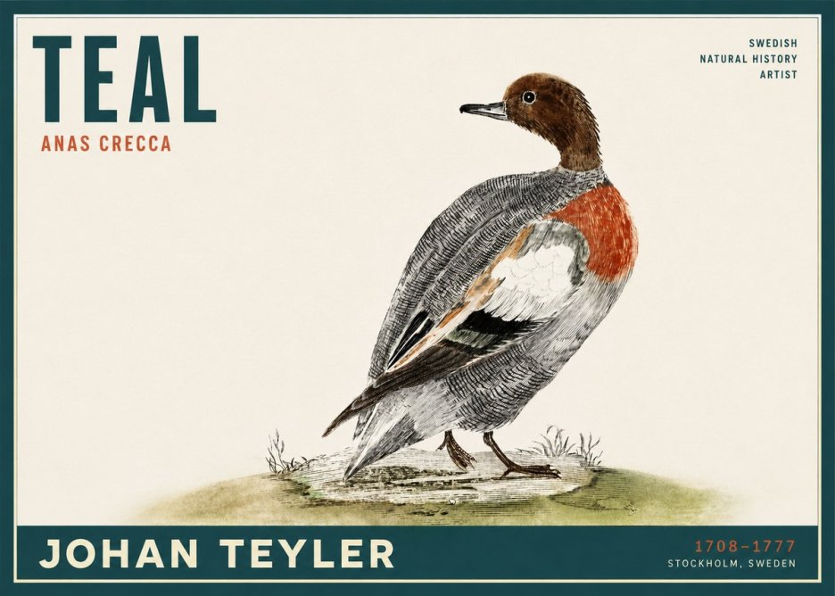 Johan Teyler Teal No2 - Juliste