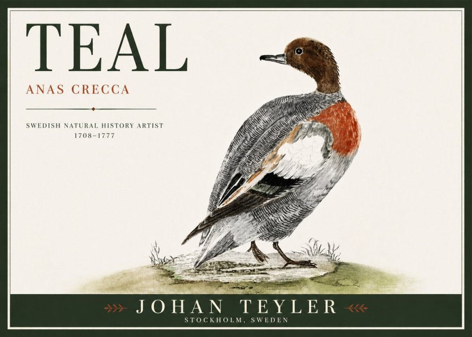 Johan Teyler Teal No4 - Juliste