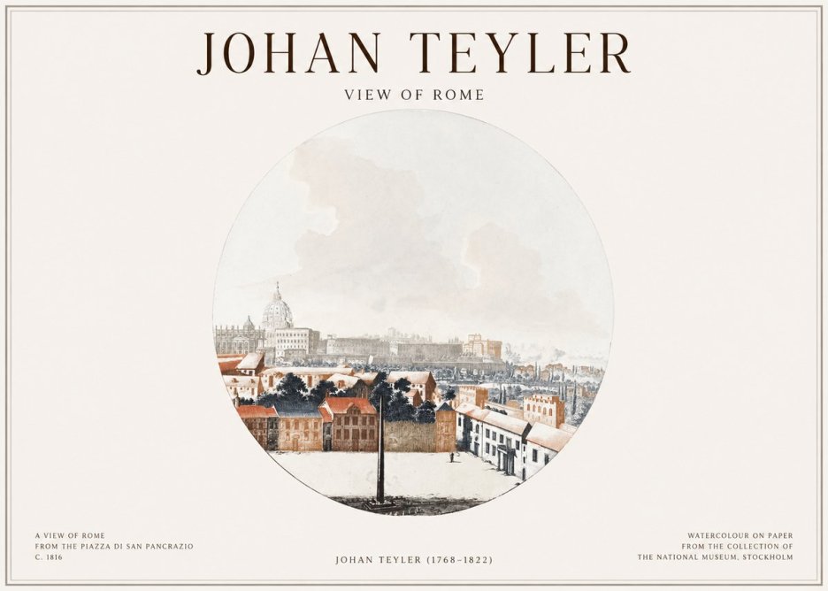 Johan Teyler View of Rome No1 - Juliste