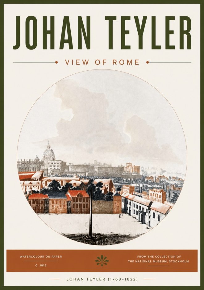 Johan Teyler View of Rome No4 - Juliste