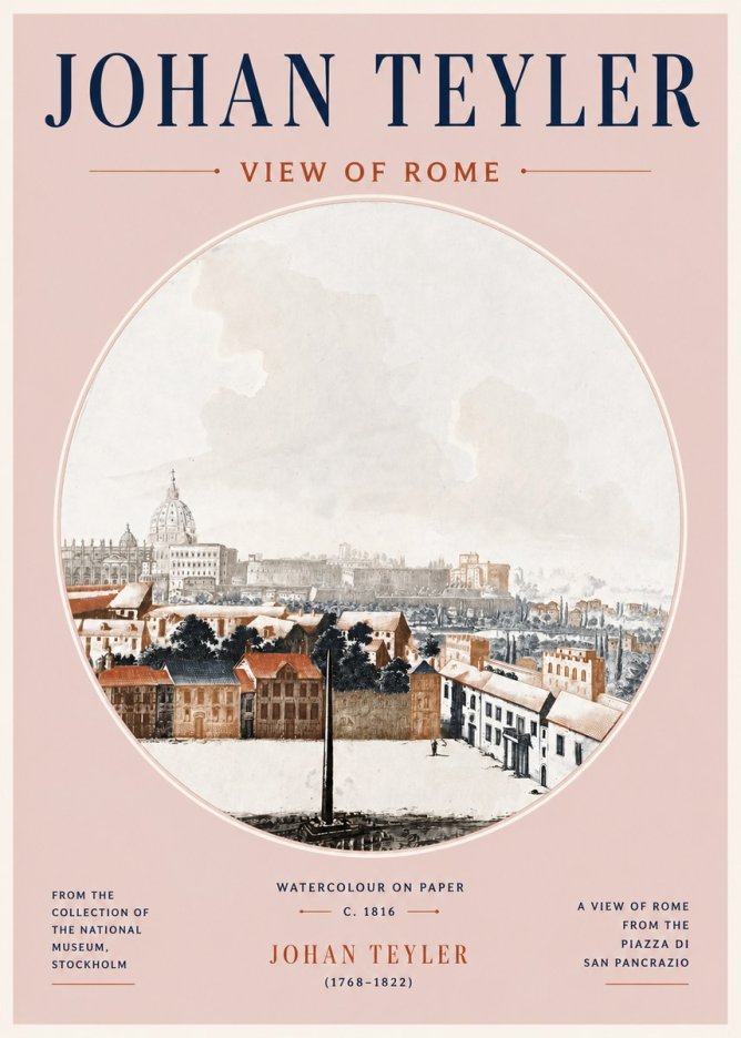 Johan Teyler View of Rome No5 - Juliste