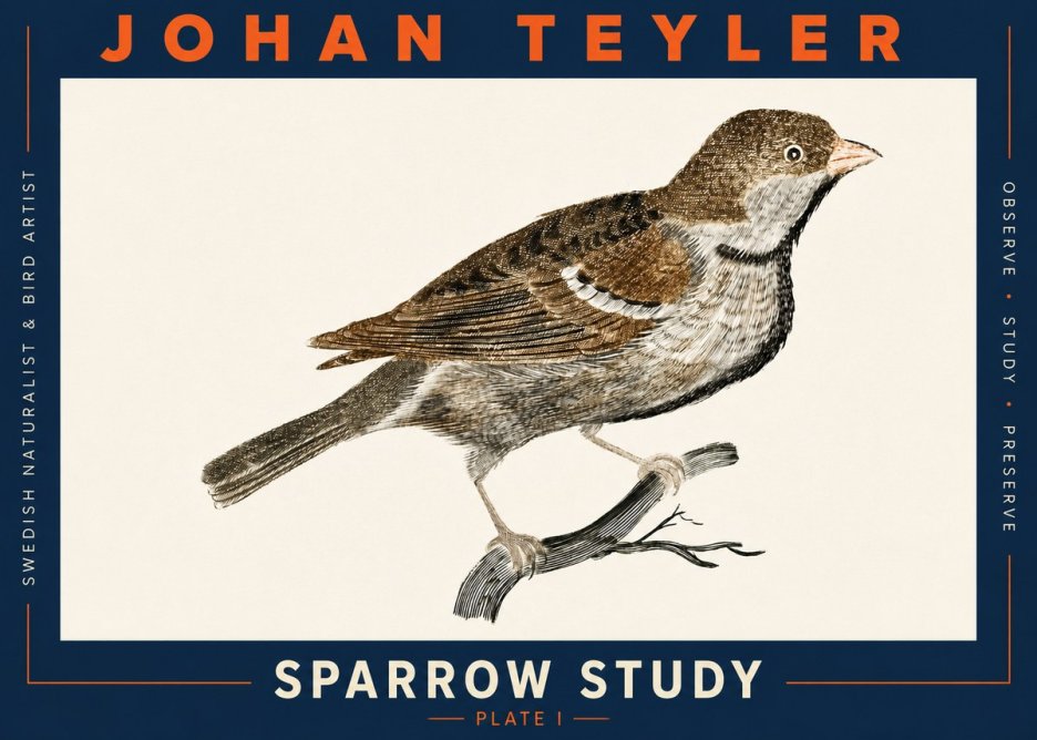 Johan Teyler Sparrow Study No3 - Juliste