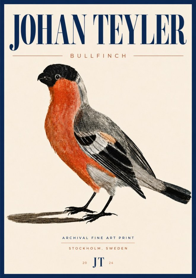 Johan Teyler Bullfinch No4 - Juliste
