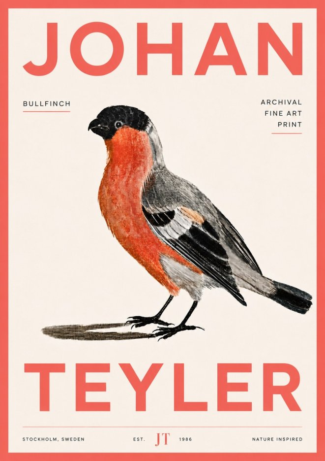 Johan Teyler Bullfinch No6 - Juliste