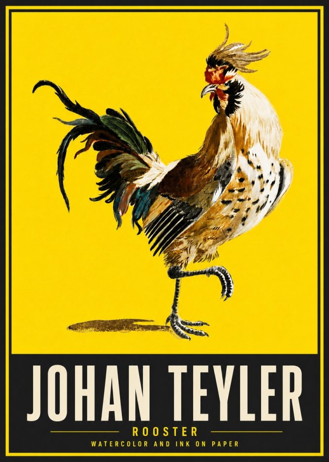 Johan Teyler Rooster No5 - Juliste