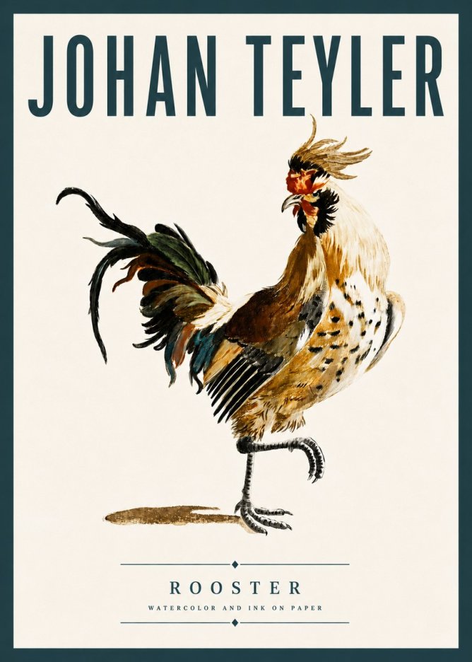Johan Teyler Rooster No6 - Juliste