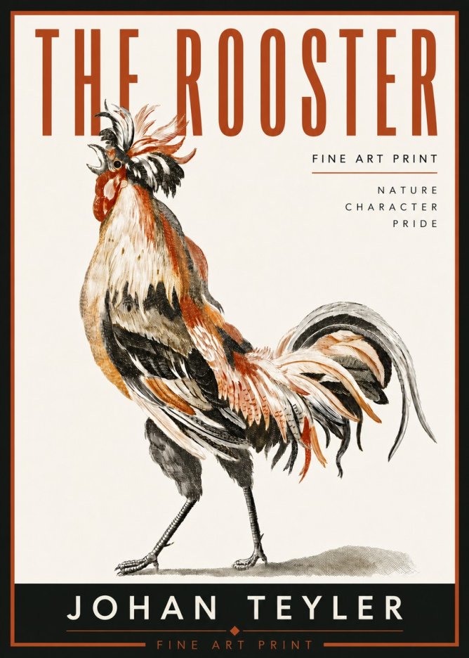 Johan Teyler The Rooster No5 - Juliste