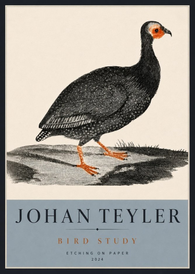 Johan Teyler Bird Study III No4 - Juliste