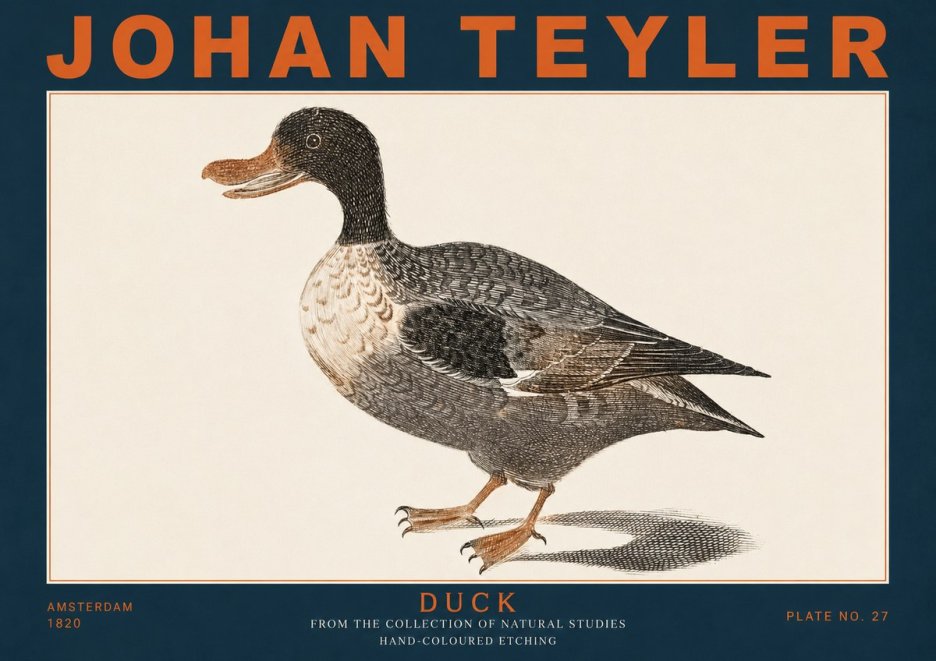 Johan Teyler Duck I No4 - Juliste