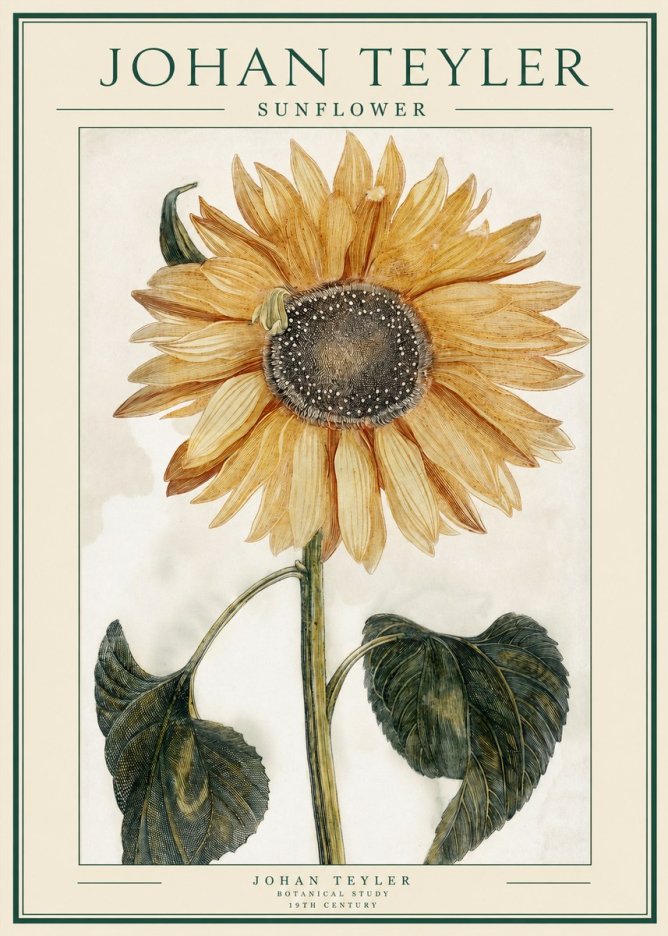 Johan Teyler Sunflower No1 - Juliste