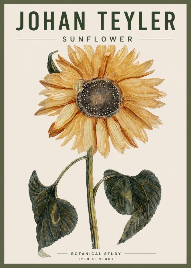 Johan Teyler Sunflower No3 - Juliste